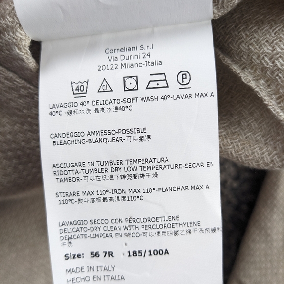 Corneliani Circle Unstructured Sport Coat Blazer 46R Hemp Linen Silk Flax Beige - Picture 8 of 14